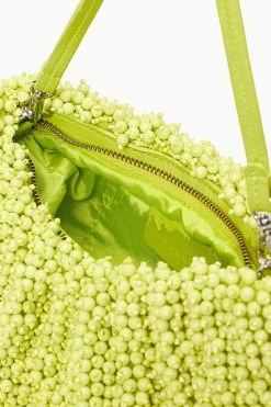 BEADED BEAN BAG | CITRON -Chic Style Shop STAUD BEADEDBEANCONVERTIBLE BAG CITRON SPRING 23 ECOM 5