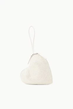 BEADED HEART CLUTCH | CREAM -Chic Style Shop STAUD BEADEDHEART CLUTCH CREAMSWIRL SPRING 23 ECOM 1 1