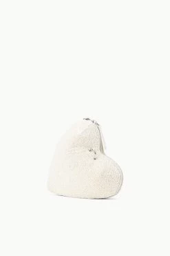 BEADED HEART CLUTCH | CREAM -Chic Style Shop STAUD BEADEDHEART CLUTCH CREAMSWIRL SPRING 23 ECOM 3