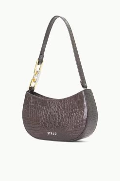 BRADY SHOULDER BAG | ESPRESSO CROC EMBOSSED -Chic Style Shop STAUD BRADY SHOULDERBAG ESPRESSO FALL 23 ECOM 2