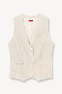 BRETT VEST | OAT MILK -Chic Style Shop STAUD BRETT VEST OAT MILK SUPF 23 ECOM 1 1