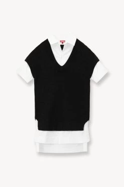 BRIDGET DRESS | BLACK WHITE -Chic Style Shop STAUD BRIDGET DRESS BLACK WHITE SUPF 23 ECOM 1