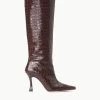 CAMI BOOT | ESPRESSO CROC EMBOSSED