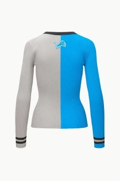 THE STAUD NFL CARGO SWEATER | DETROIT LIONS -Chic Style Shop STAUD CARGOSWEATERXNFL SWEATER DETROITLIONS FANATICS 23 ECOM 2