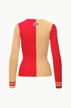THE STAUD NFL CARGO SWEATER | SAN FRANCISCO 49ERS -Chic Style Shop STAUD CARGOSWEATERXNFL SWEATER SANFRANCISCO49ERS FANATICS 23 ECOM 2