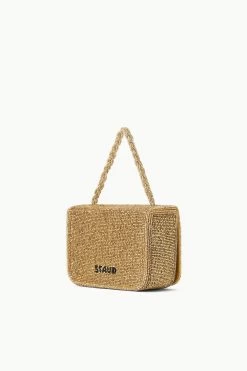 CARMEN BEADED BOX BAG | GOLD -Chic Style Shop STAUD CARMENBEADEDBOXBAG GOLD ECOM 2