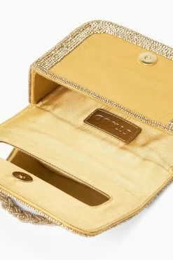 CARMEN BEADED BOX BAG | GOLD -Chic Style Shop STAUD CARMENBEADEDBOXBAG GOLD ECOM 3