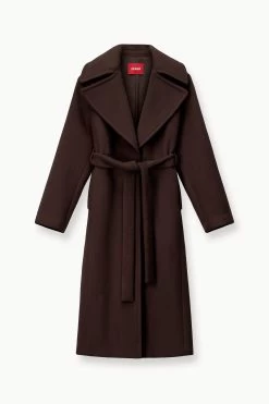 CARVER COAT | DARK CHOCOLATE 14 CARVER COAT | DARK CHOCOLATE -Chic Style Shop STAUD CARVER COAT DARKCHOCOLATE FALL 23 ECOM 1