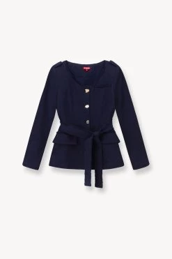 CHARLES BLAZER | NAVY -Chic Style Shop STAUD CHARLES BLAZER NAVY SUPF 23 ECOM 1