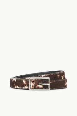 CLASSIC JEANS BELT | BROWN & TAN HAIRCALF