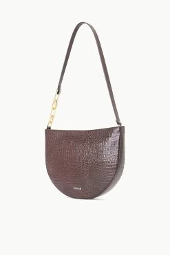 COLT SHOULDER BAG | ESPRESSO CROC EMBOSSED 11 COLT SHOULDER BAG | ESPRESSO CROC EMBOSSED -Chic Style Shop STAUD COLT SHOULDERBAG ESPRESSO FALL 23 ECOM 2