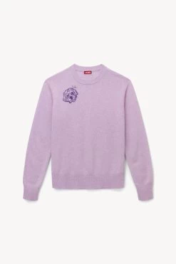 Chic Style Shop -Chic Style Shop STAUD CUSTOM CASHMERE CREWNECK LAVENDER HOLIDAY 22 ECOM 1