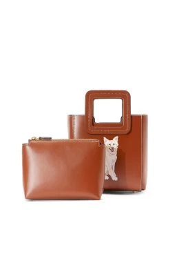 Chic Style Shop -Chic Style Shop STAUD CUSTOM MINI SHIRLEY LEATHER BAG TAN HOLIDAY 22 ECOM 3 web