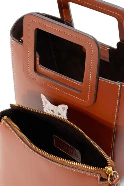 CUSTOM MINI SHIRLEY LEATHER BAG | TAN -Chic Style Shop STAUD CUSTOM MINI SHIRLEY LEATHER BAG TAN HOLIDAY 22 ECOM 5 web