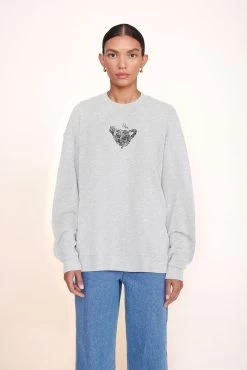 CUSTOM STAUD X C.BONZ OVERSIZED SWEATSHIRT | GREY