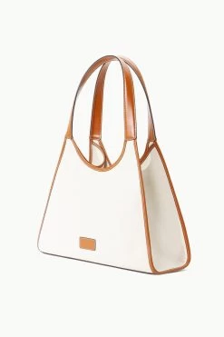 Chic Style Shop -Chic Style Shop STAUD CUSTOMTOTE BAG CREAMTANPETPORTRAIT FALL 23 ECOM 2