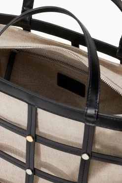EMMA TOTE | BLACK NATURAL -Chic Style Shop STAUD EMMATOTE BAG BLACKNATURAL SUPF 23 ECOM 4