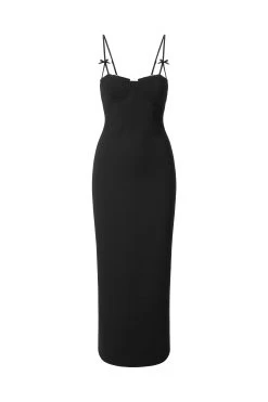 GEORGINA DRESS | BLACK -Chic Style Shop STAUD GEORGINADRESS BLACK ECOM 1