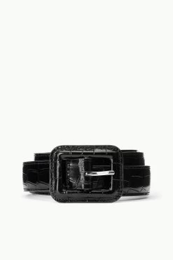 JEANS BELT | BLACK CROC EMBOSSED
