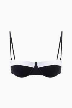 JO BALCONETTE BIKINI TOP | BLACK WHITE 14 JO BALCONETTE BIKINI TOP | BLACK WHITE -Chic Style Shop STAUD JOBALCONETTEBIKINI TOP BLACKWHITE SUPF 23 ECOM 1 2