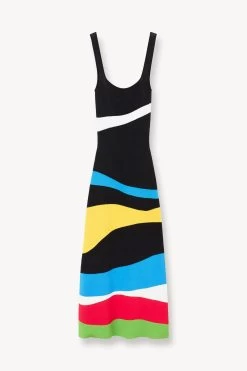 KATIE DRESS | MARBLE WAVE -Chic Style Shop STAUD KATIE DRESS MARBLE WAVE SUPF 23 ECOM 1