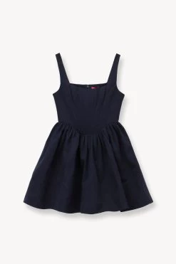 LANDSCAPE DRESS | NAVY -Chic Style Shop STAUD LANDSCAPE DRESS NAVY SUPF 23 ECOM 1