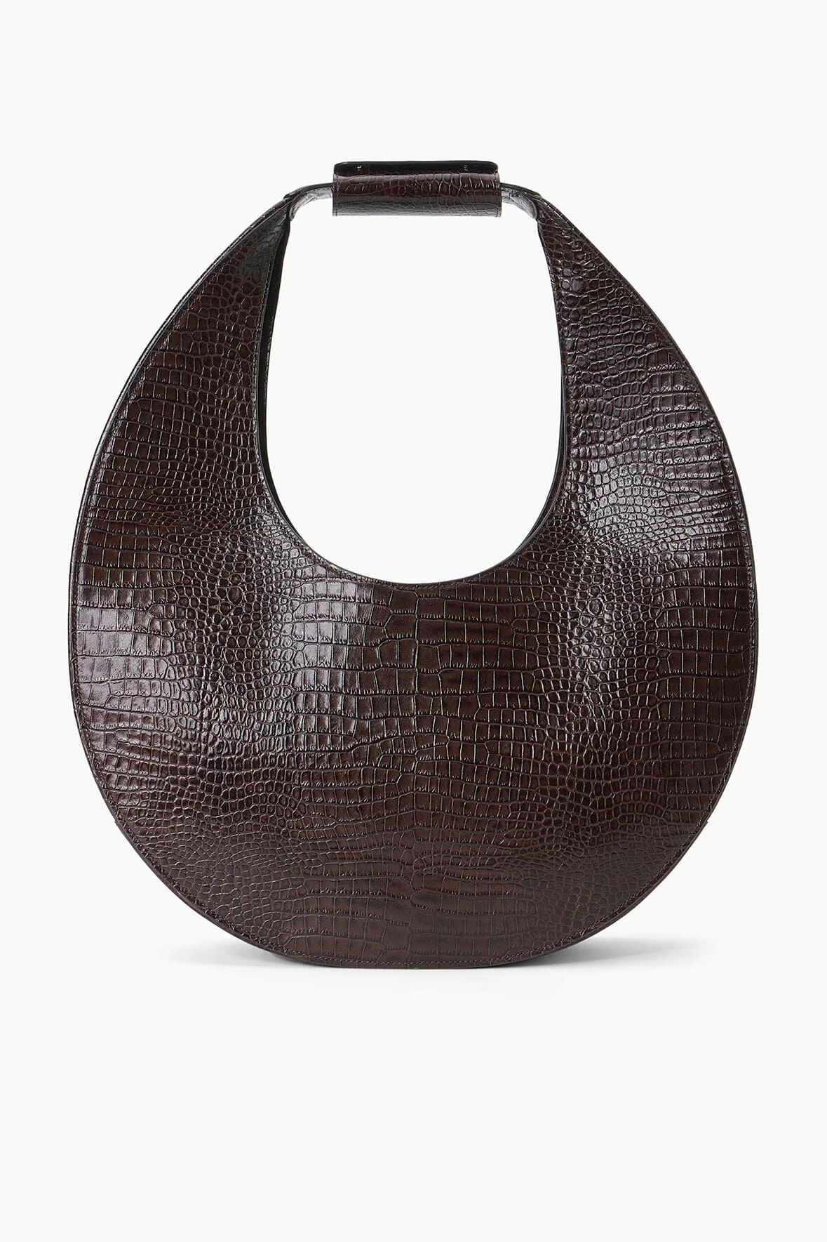 LARGE MOON BAG | ESPRESSO CROC EMBOSSED 1 LARGE MOON BAG | ESPRESSO CROC EMBOSSED