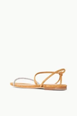 LAUREL CRYSTAL SANDAL | RHINESTONE CASHEW SUEDE -Chic Style Shop STAUD LAUREL SANDAL CASHEWRHINESTONE SPRING 23 ECOM 3