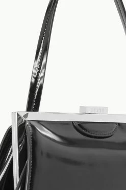 LENNON SHOULDER BAG | BLACK POLISHED -Chic Style Shop STAUD LENNON SHOULDERBAG BLACK FALL 23 ECOM 4