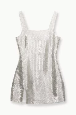 LE SABLE DRESS | SILVER -Chic Style Shop STAUD LESABLE OCCASIONDRESS SILVER FALL 23 ECOM 1