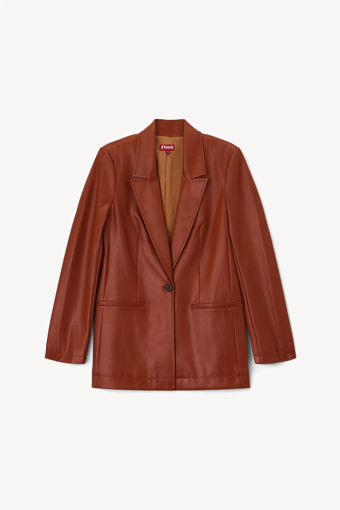 MADDEN BLAZER | WHISKEY VEGAN LEATHER 2 MADDEN BLAZER | WHISKEY VEGAN LEATHER - Image 2