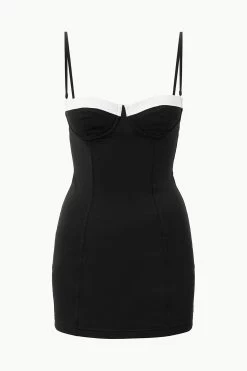 MAEVE SWIM DRESS | BLACK WHITE -Chic Style Shop STAUD MAEVESWIM DRESS BLACKWHITE SUPF 23 ECOM 1