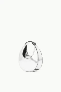 MICRO MOON BAG | CHROME -Chic Style Shop STAUD MICROMOON BAG CHROME FALL 23 ECOM 2