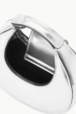MICRO MOON BAG | CHROME -Chic Style Shop STAUD MICROMOON BAG CHROME FALL 23 ECOM 3