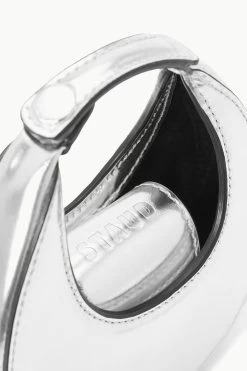 MICRO MOON BAG | CHROME -Chic Style Shop STAUD MICROMOON BAG CHROME FALL 23 ECOM 4