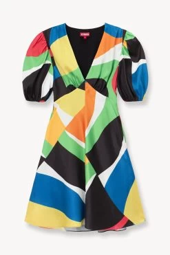 MINI MILLA DRESS | MARBLE WAVE -Chic Style Shop STAUD MINI MILLA DRESS MARBLE WAVE SUPF 23 ECOM 1 1