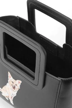 CUSTOM MINI SHIRLEY LEATHER BAG | BLACK -Chic Style Shop STAUD MINI SHIRLEY HANDBAG BLACK FALL 23 ECOM 4 web
