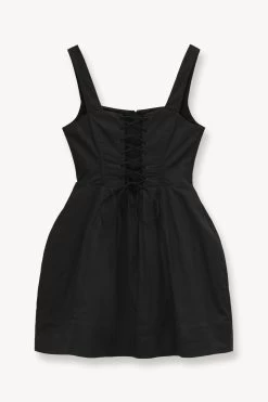 MINI SUTTON DRESS | BLACK -Chic Style Shop STAUD MINI SUTTON DRESS BLACK SUPF 23 ECOM 1 1
