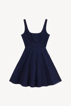 MINI WELLS DRESS | NAVY -Chic Style Shop STAUD MINI WELLS DRESS NAVY SPRING 23 ECOM 1