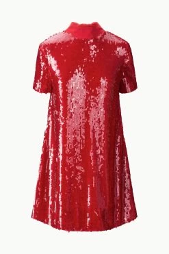 MINI ILANA DRESS | POINSETTIA SEQUINS -Chic Style Shop STAUD MINIILANADRESS POINSETTIA ECOM 1