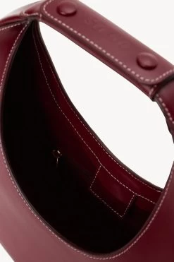 MOON BAG | RASPBERRY -Chic Style Shop STAUD MOON BAG BORDEAUX HOLIDAY 22 ECOM 4