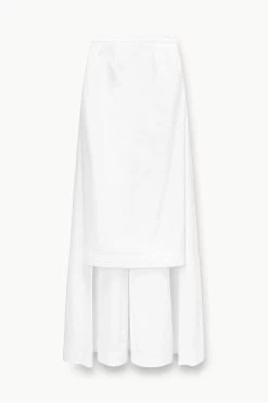 PRUNELLA SKIRT | WHITE -Chic Style Shop STAUD PRUNELLA SKIRT WHITE SPRING 23 ECOM 1a