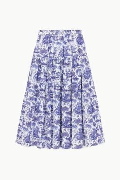 SEA SKIRT | BLUE TOILE -Chic Style Shop STAUD SEA SKIRT BLUETOILE SPRING 23 ECOM 1