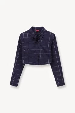 SENECA TOP | NAVY PLAID 10 SENECA TOP | NAVY PLAID -Chic Style Shop STAUD SENECA TOP NAVY PLAID SUPF 23 ECOM 1