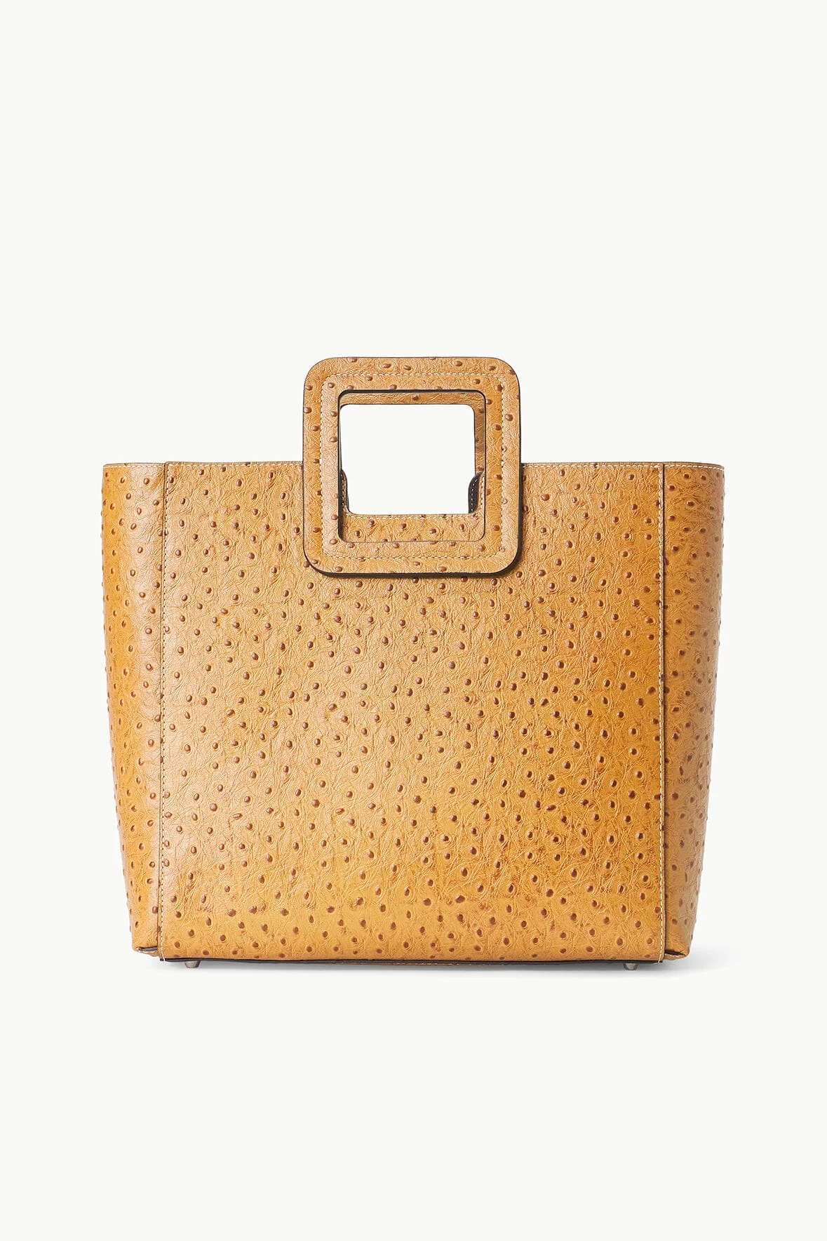 SHIRLEY LEATHER BAG | WALNUT OSTRICH EMBOSSED 1 SHIRLEY LEATHER BAG | WALNUT OSTRICH EMBOSSED
