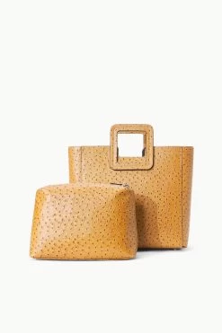 SHIRLEY LEATHER BAG | WALNUT OSTRICH EMBOSSED 9 SHIRLEY LEATHER BAG | WALNUT OSTRICH EMBOSSED -Chic Style Shop STAUD SHIRLEYLEATHER TOTE WALNUT FALL 23 ECOM 3