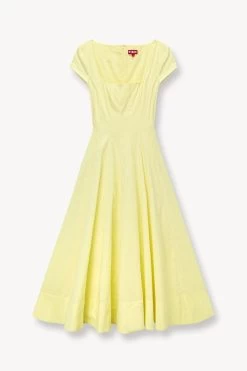 SHORT SLEEVE WELLS DRESS | SUNRAY -Chic Style Shop STAUD SHORT SLEEVE WELLS DRESS SUNRAY SPRING 23 ECOM 1 1