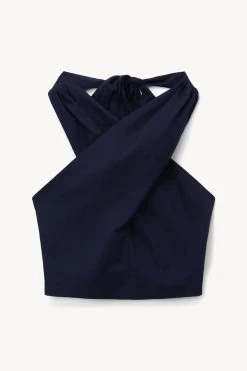 SMOCKED KAI TOP | NAVY -Chic Style Shop STAUD SMOCKED KAI TOP NAVY HOLIDAY 22 ECOM 1 1