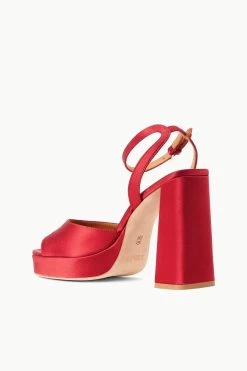 SOLANGE PLATFORM | RUBY SATIN -Chic Style Shop STAUD SOLANGE PLATFORM RUBY SUPF 23 ECOM 3 1