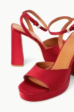 SOLANGE PLATFORM | RUBY SATIN -Chic Style Shop STAUD SOLANGE PLATFORM RUBY SUPF 23 ECOM 4